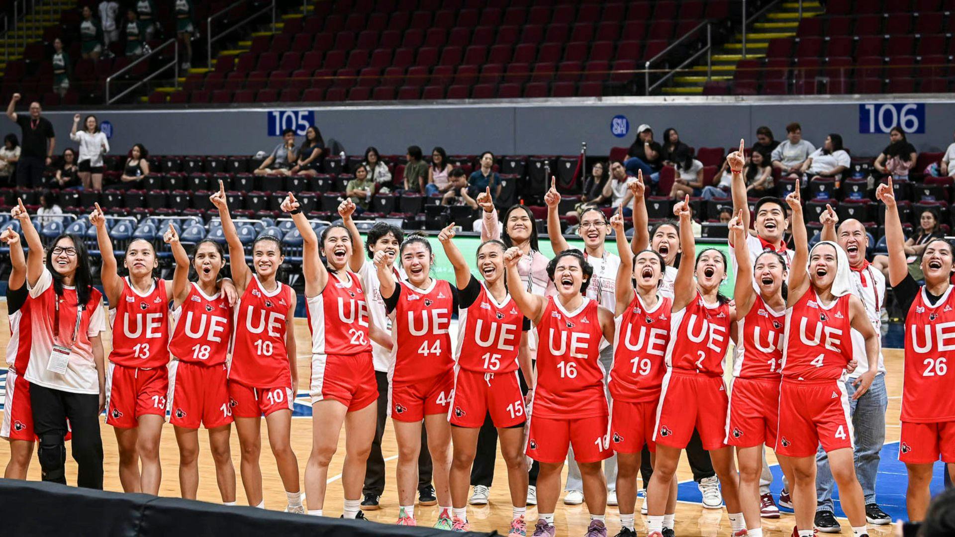 Sun always rises in the East: UE Lady Red Warriors end 40-game losing skid in the UAAP
